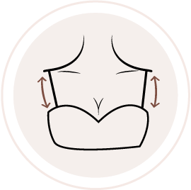 Diagram of a bust with arrows.