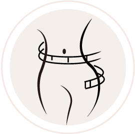 Weight loss measurement icon