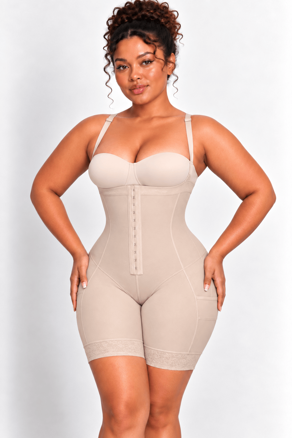 LuxxSlim Front Hook High Waist Tummy Control Butt lift Body Shaper