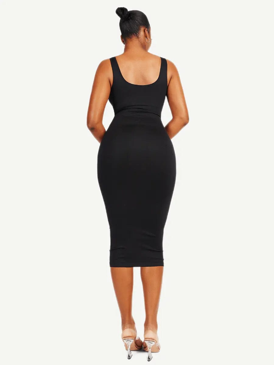 LuxxSculpt® Built-in 360° Eco seamless Backless Snatched midi maxi Dress luxxshapers
