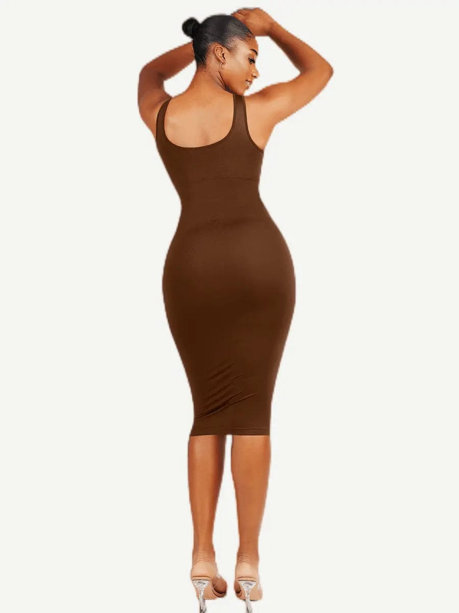 LuxxSculpt® Built-in 360° Eco seamless Backless Snatched midi maxi Dress luxxshapers
