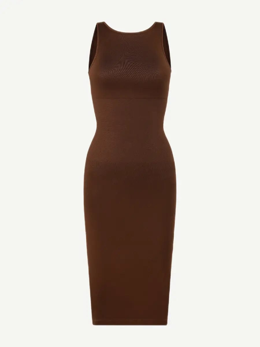 LuxxSculpt® Built-in 360° Eco seamless Backless Snatched midi maxi Dress luxxshapers
