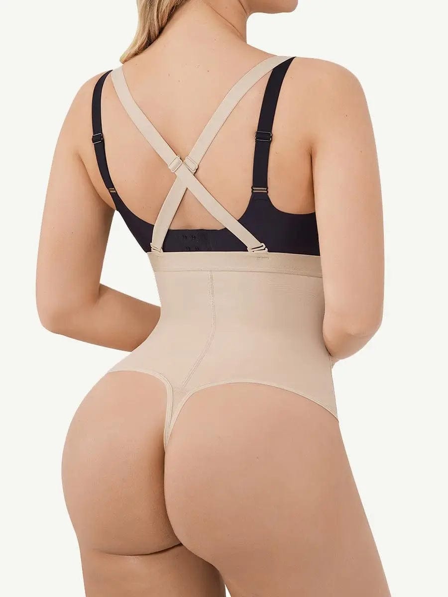LuxxSlim® High-Waist Body Scultping Thong Shaper with Straps luxxshapers