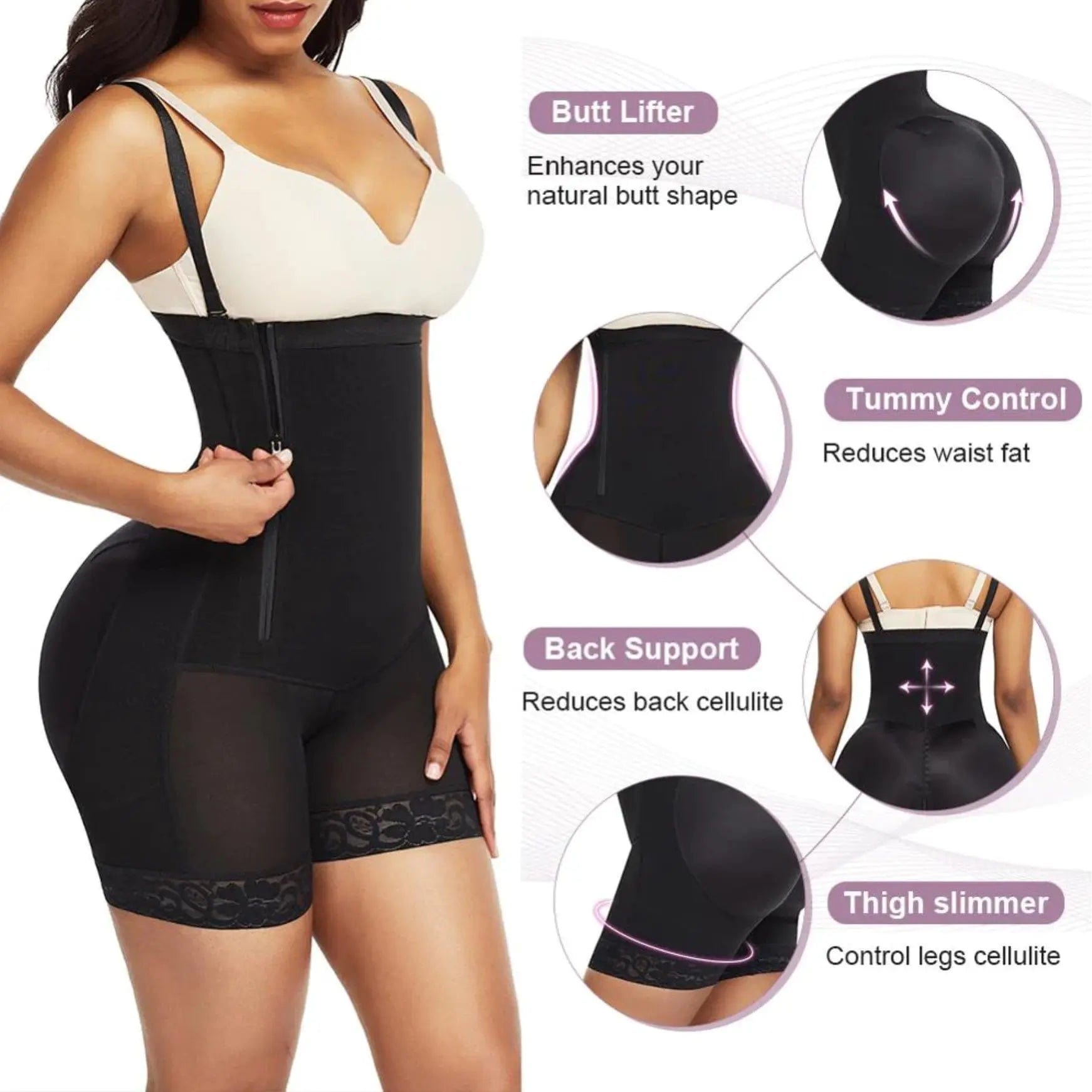 LuxxSlim® Postpartum Side Zipper Support Shaper Shorts luxxshapers
