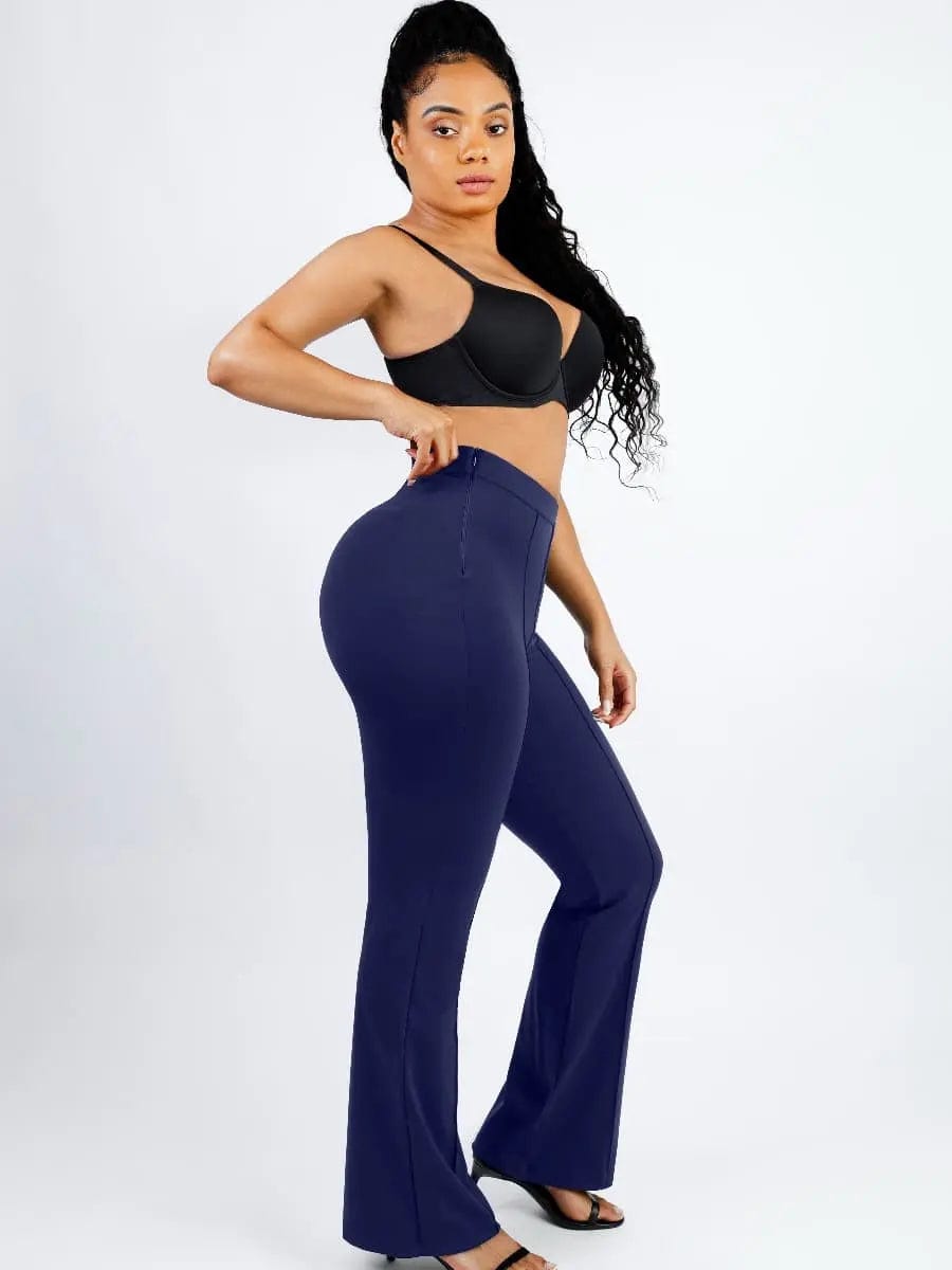 Luxxsculpt® High Waist Tummy control Shaping Mesh Flare Pants luxxshapers