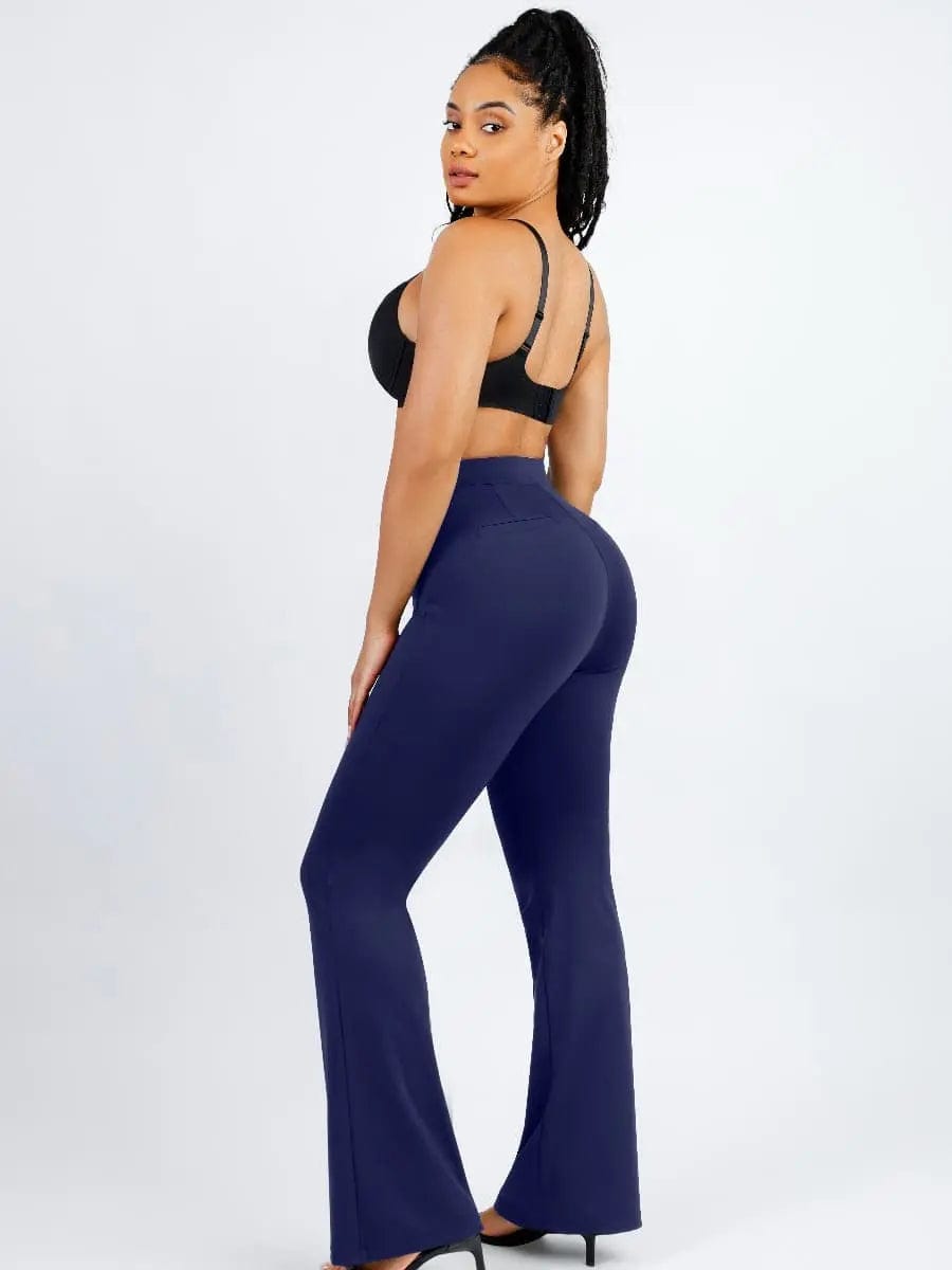 Luxxsculpt® High Waist Tummy control Shaping Mesh Flare Pants luxxshapers