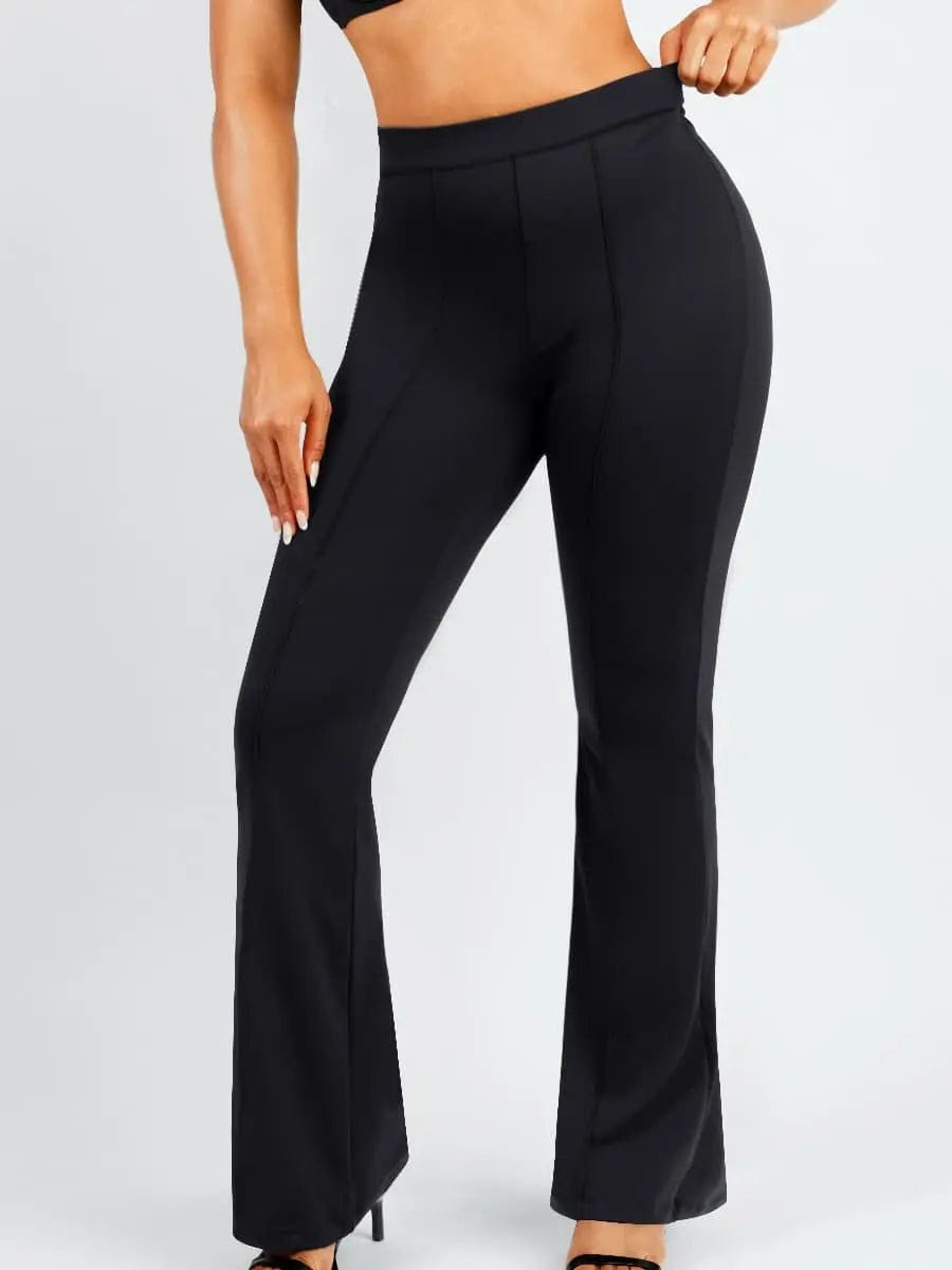 Luxxsculpt® High Waist Tummy control Shaping Mesh Flare Pants luxxshapers