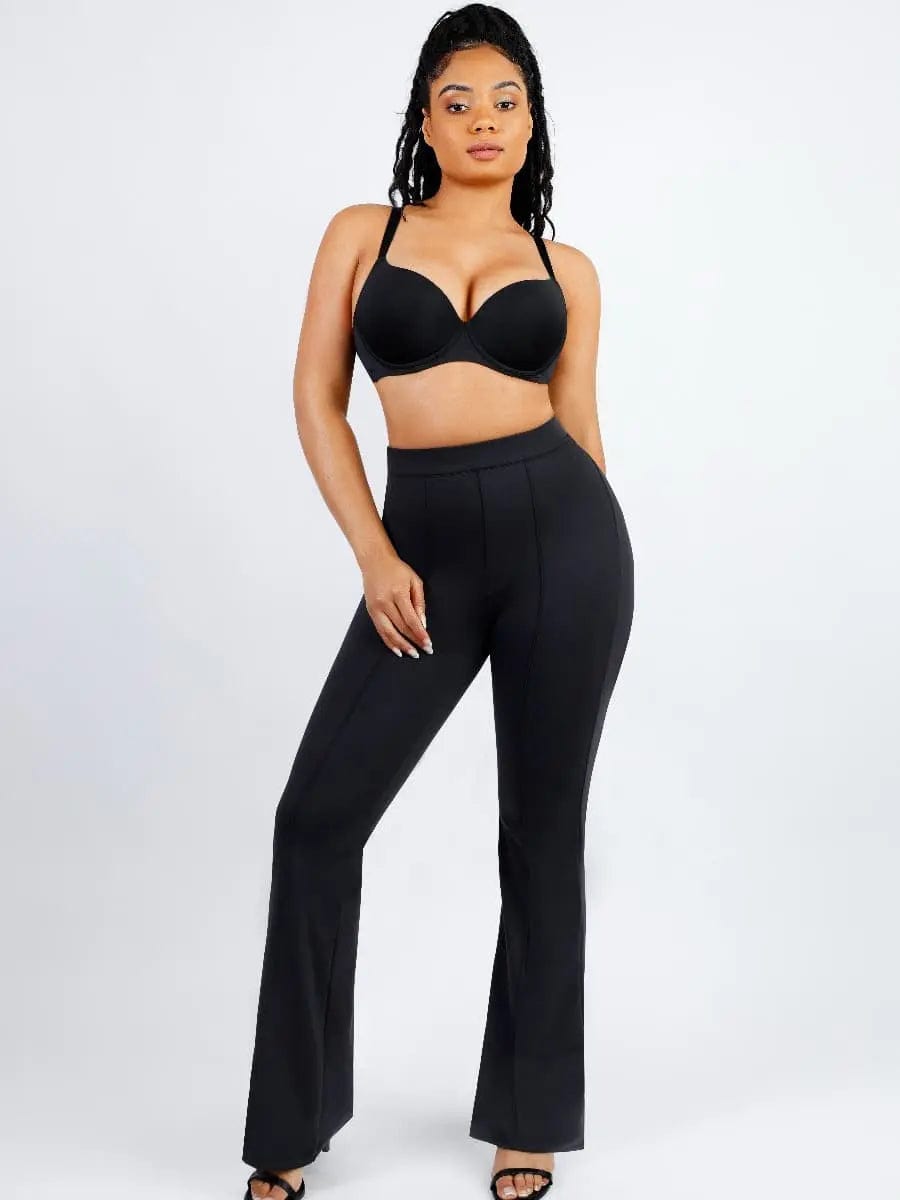 Luxxsculpt® High Waist Tummy control Shaping Mesh Flare Pants luxxshapers