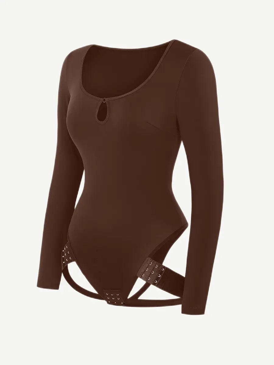 Luxxsculpt® Scoop Neck Butt Lifting Shapewear Thong Bodysuit luxxshapers