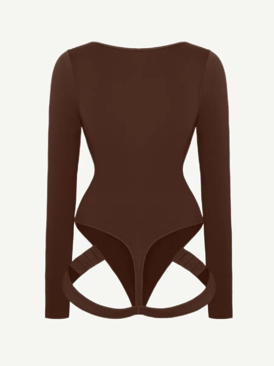 Luxxsculpt® Scoop Neck Butt Lifting Shapewear Thong Bodysuit luxxshapers