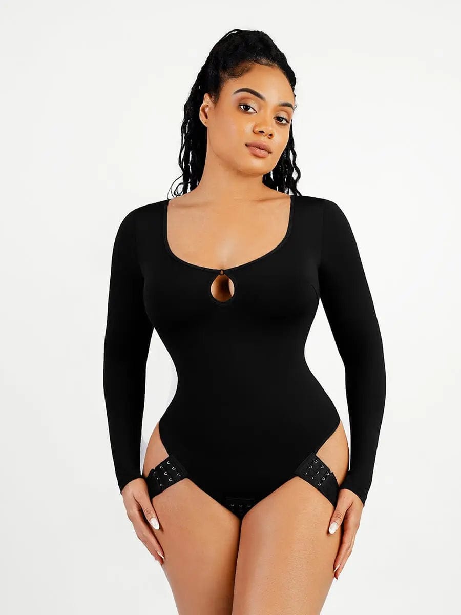 Luxxsculpt® Scoop Neck Butt Lifting Shapewear Thong Bodysuit luxxshapers