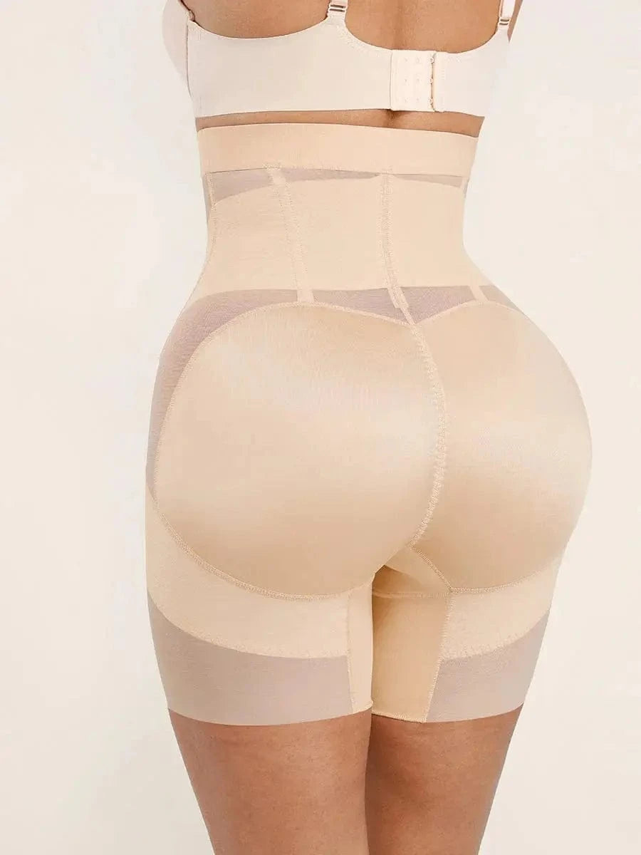 Luxxslim Firm High waisted tummy control mesh shaper shorts butt lifter - luxxshapers
