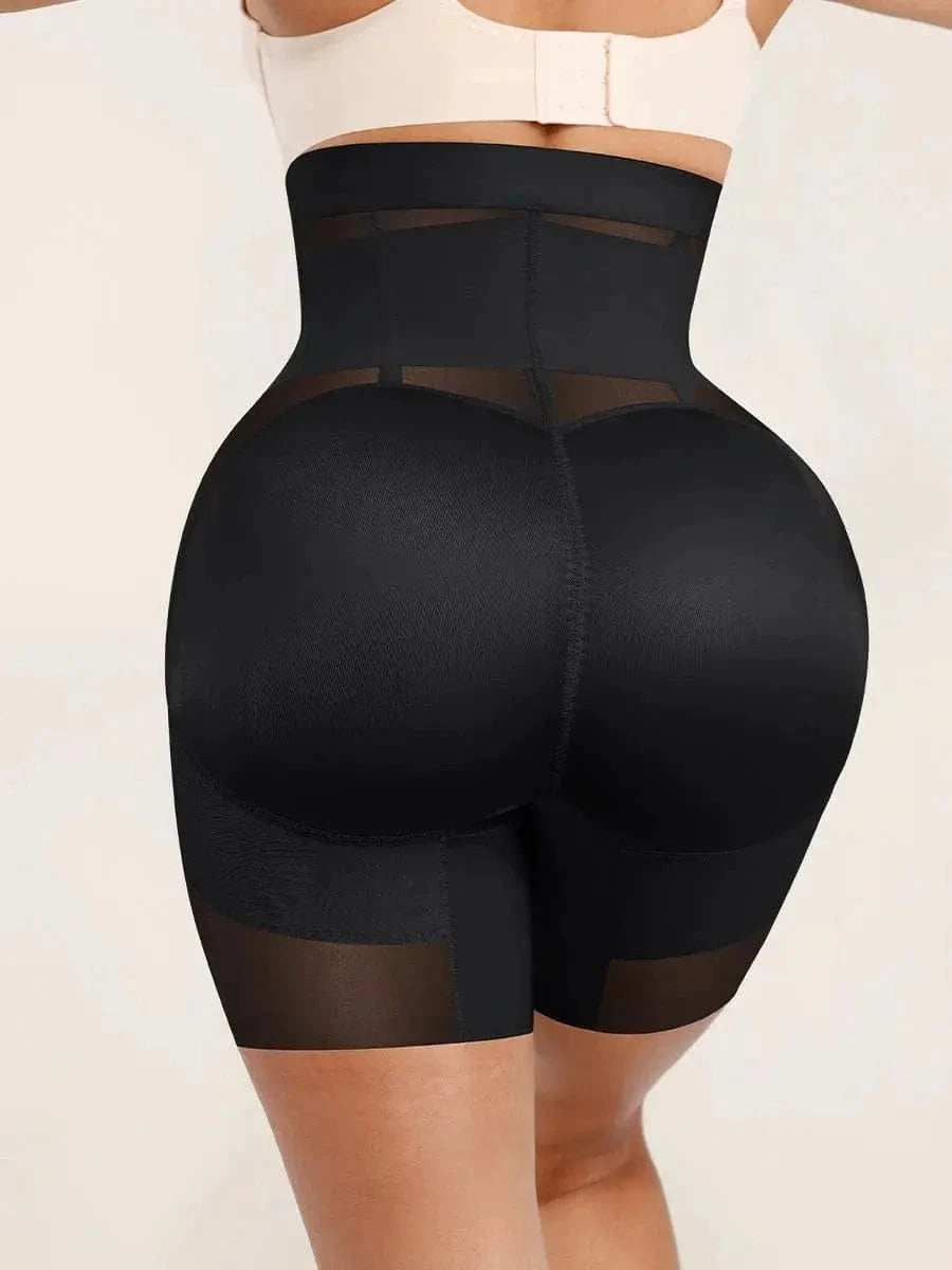 Luxxslim Firm High waisted tummy control mesh shaper shorts butt lifter - luxxshapers
