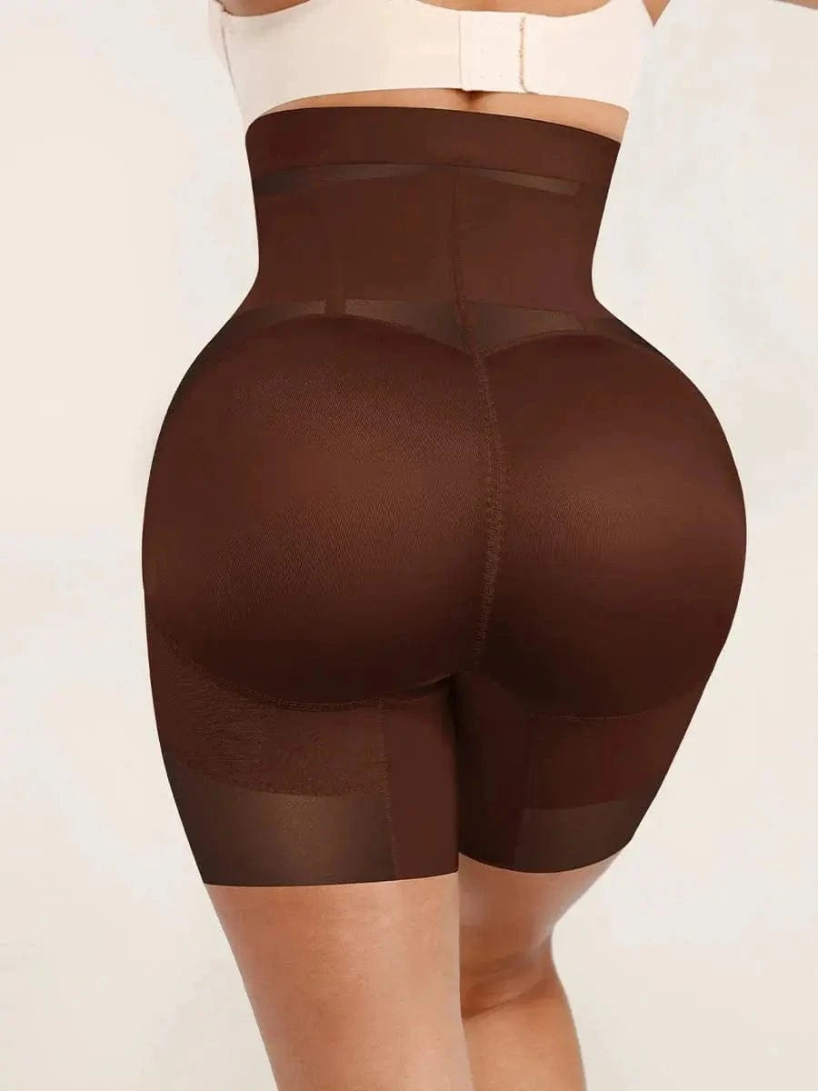 Luxxslim Firm High waisted tummy control mesh shaper shorts butt lifter - luxxshapers