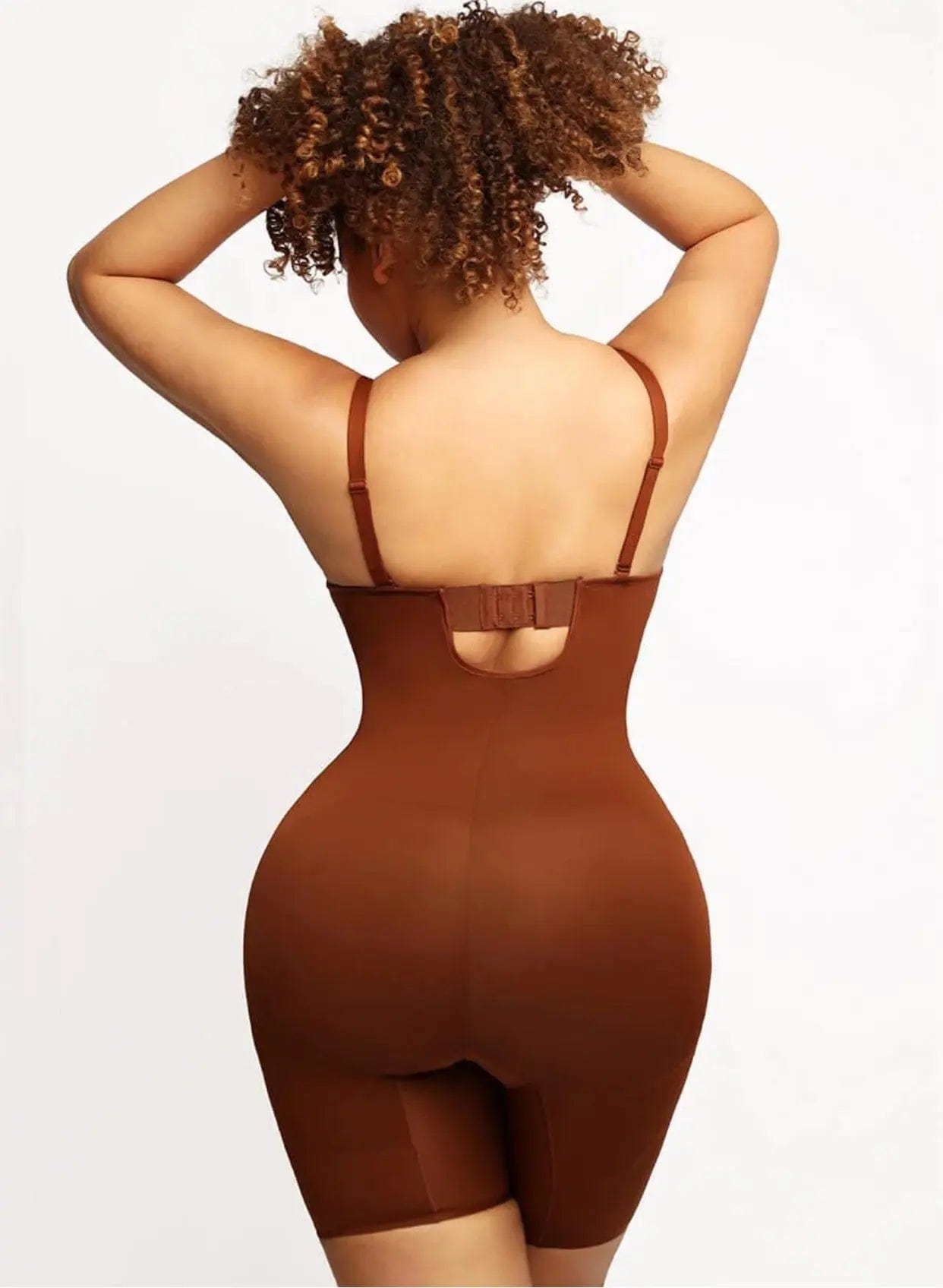 Luxxslim® Fancy Cupped Mid Thigh Shaping Bodysuit - luxxshapers