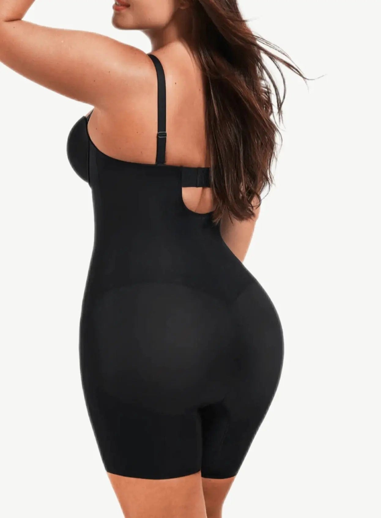 Luxxslim® Fancy Cupped Mid Thigh Shaping Bodysuit - luxxshapers