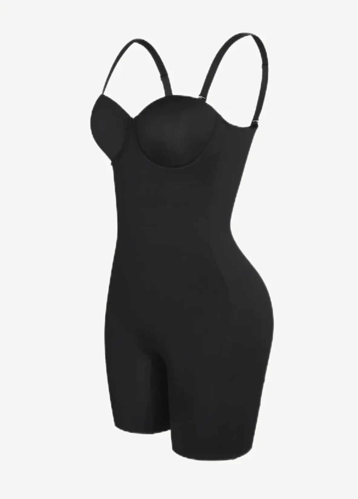 Luxxslim® Fancy Cupped Mid Thigh Shaping Bodysuit - luxxshapers