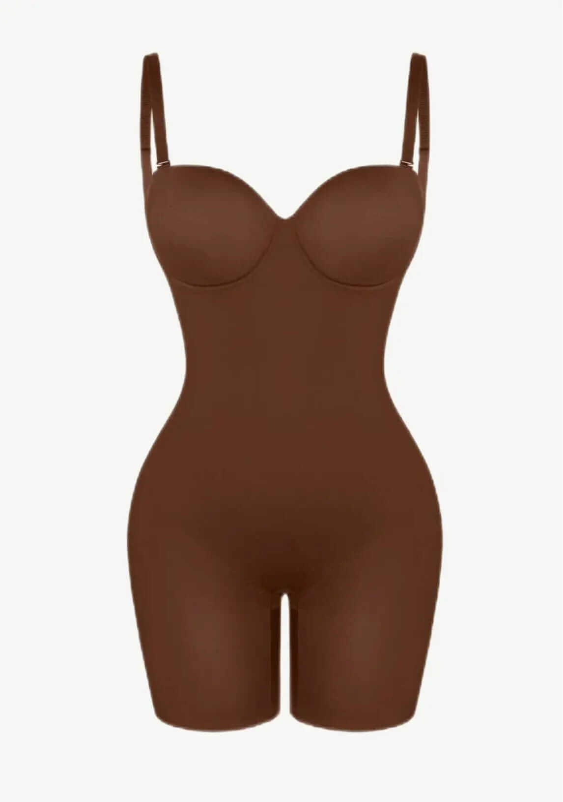 Luxxslim® Fancy Cupped Mid Thigh Shaping Bodysuit - luxxshapers