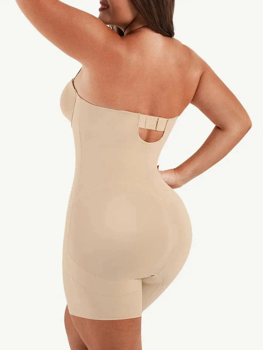Luxxslim® Fancy Cupped Mid Thigh Shaping Bodysuit luxxshapers