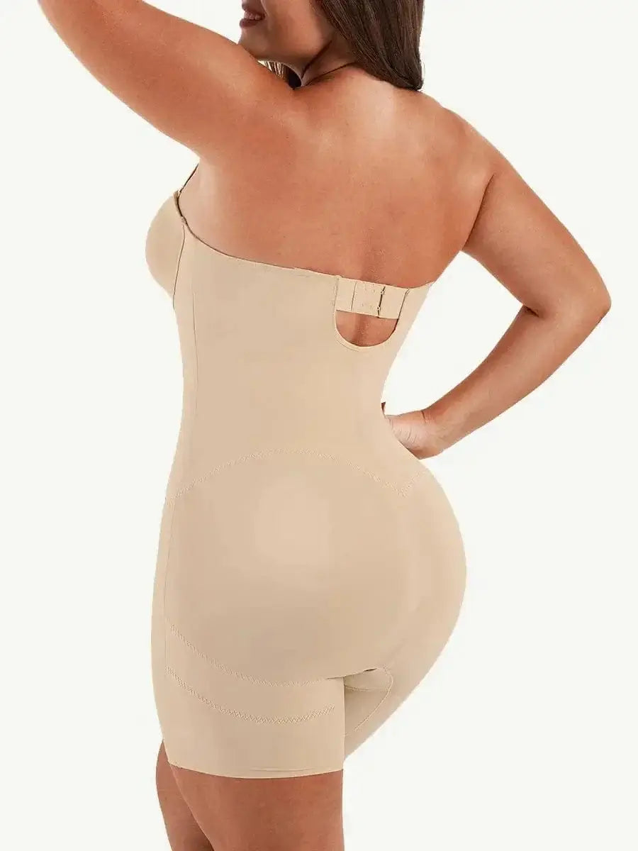 Luxxslim® Fancy Cupped Mid Thigh Shaping Bodysuit luxxshapers