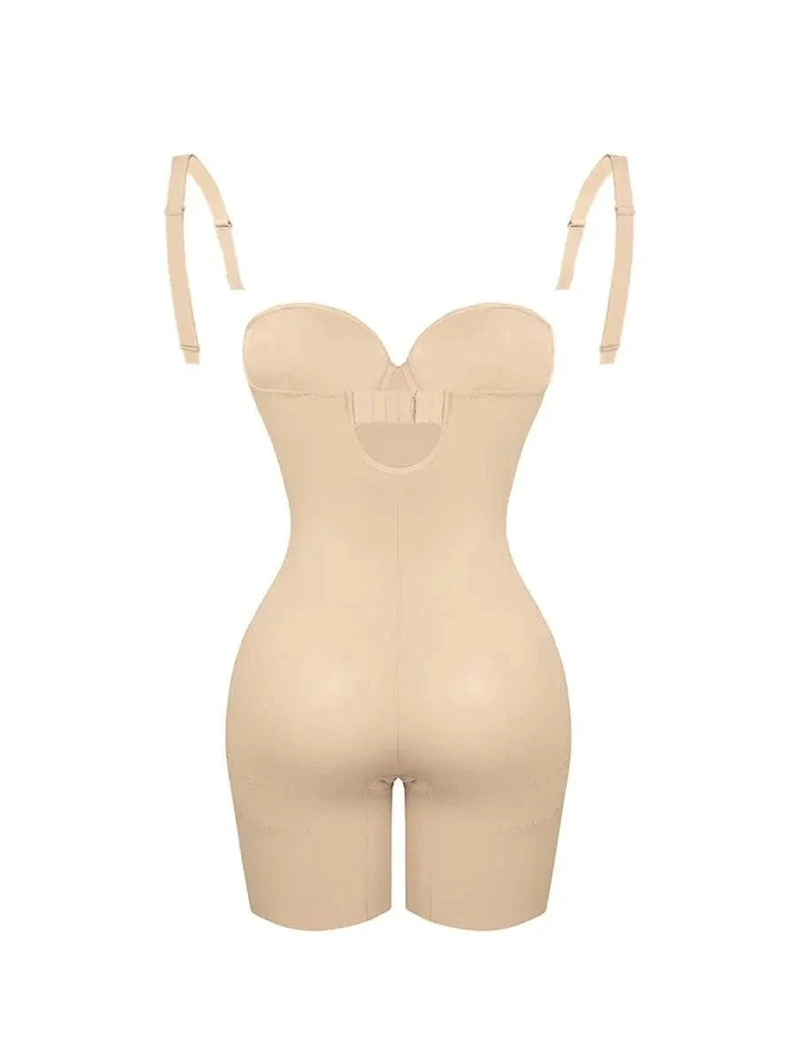 Luxxslim® Fancy Cupped Mid Thigh Shaping Bodysuit luxxshapers