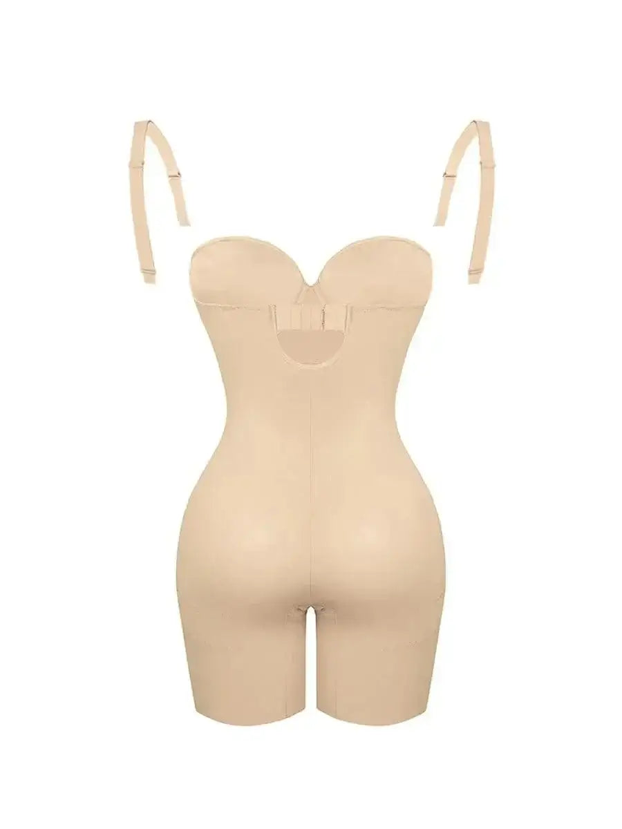 Luxxslim® Fancy Cupped Mid Thigh Shaping Bodysuit luxxshapers