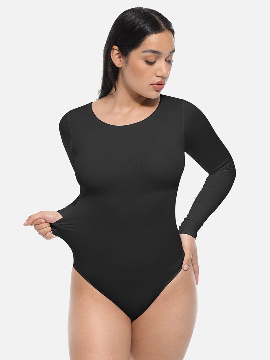 Long Sleeve Seamless Corset Shapewear Bodysuit - Slim Silhouette