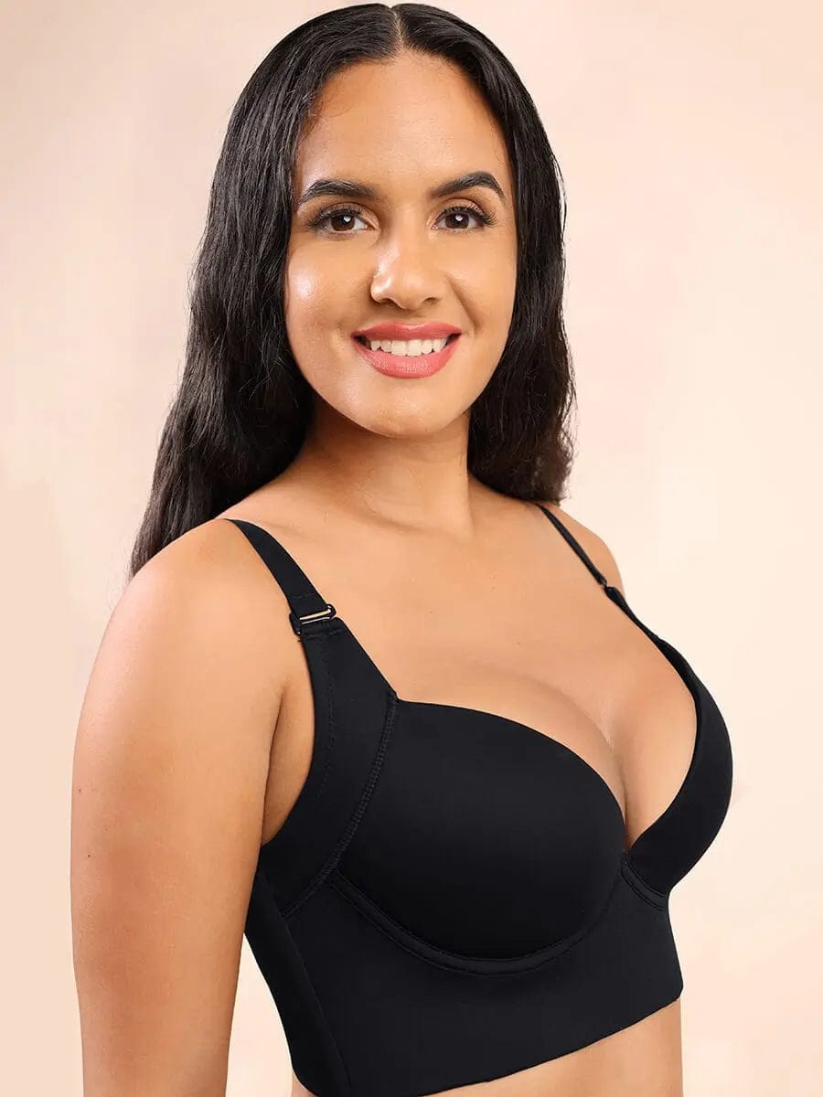 PowerSculpt® Adjustable Deep Cut Wireless Push Up Shaper Bra luxxshapers