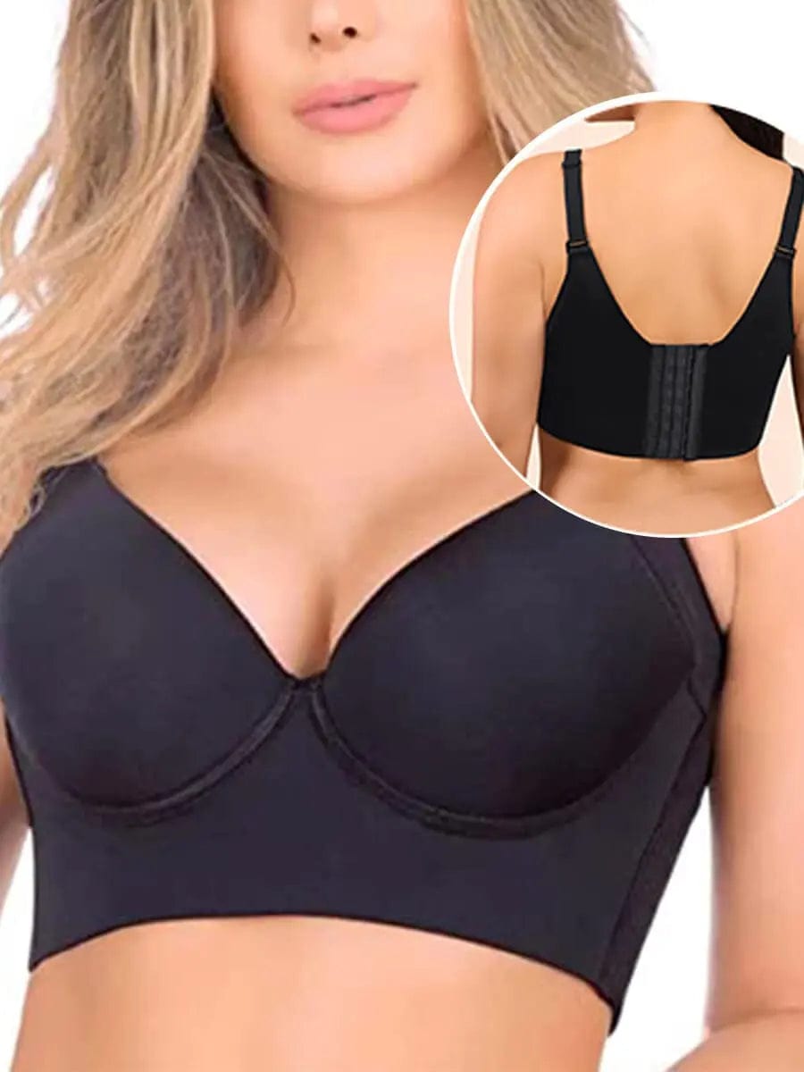 PowerSculpt® Adjustable Deep Cut Wireless Push Up Shaper Bra luxxshapers