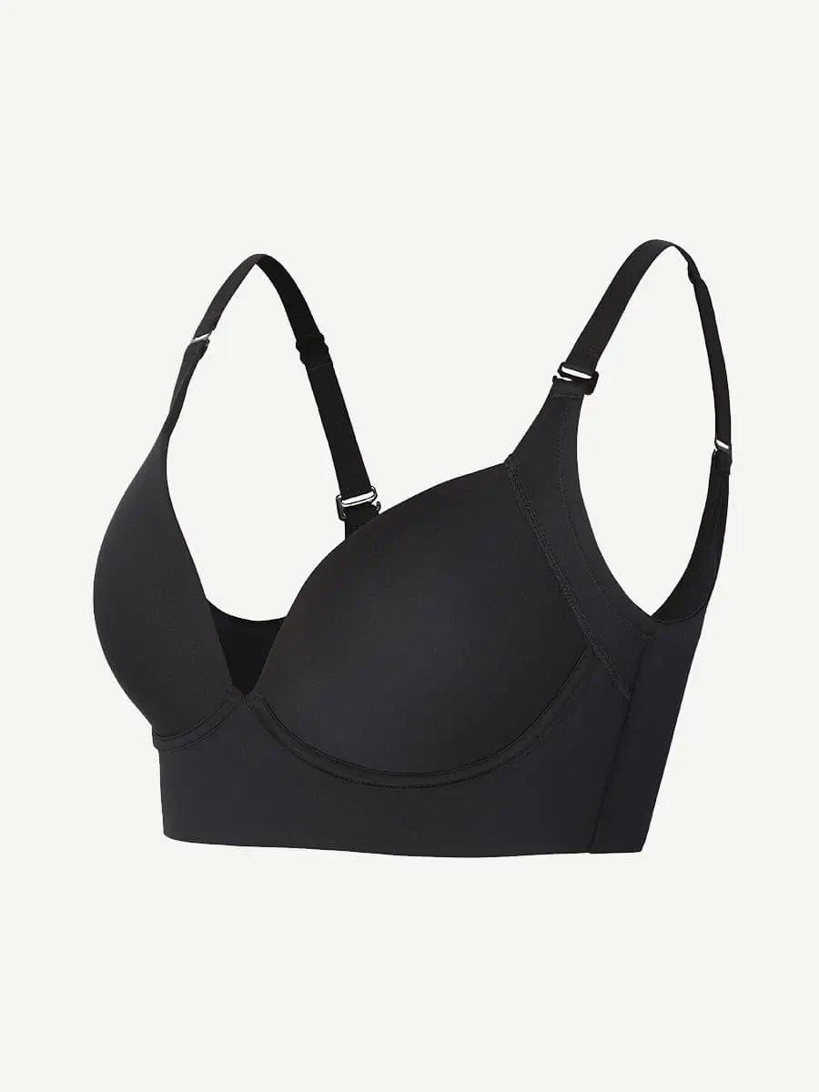 PowerSculpt® Adjustable Deep Cut Wireless Push Up Shaper Bra luxxshapers