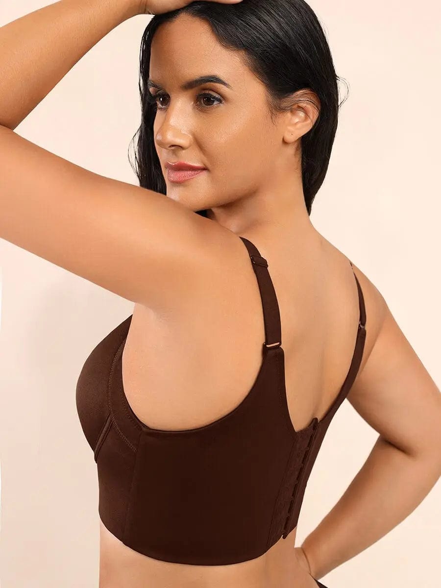 PowerSculpt® Adjustable Deep Cut Wireless Push Up Shaper Bra luxxshapers