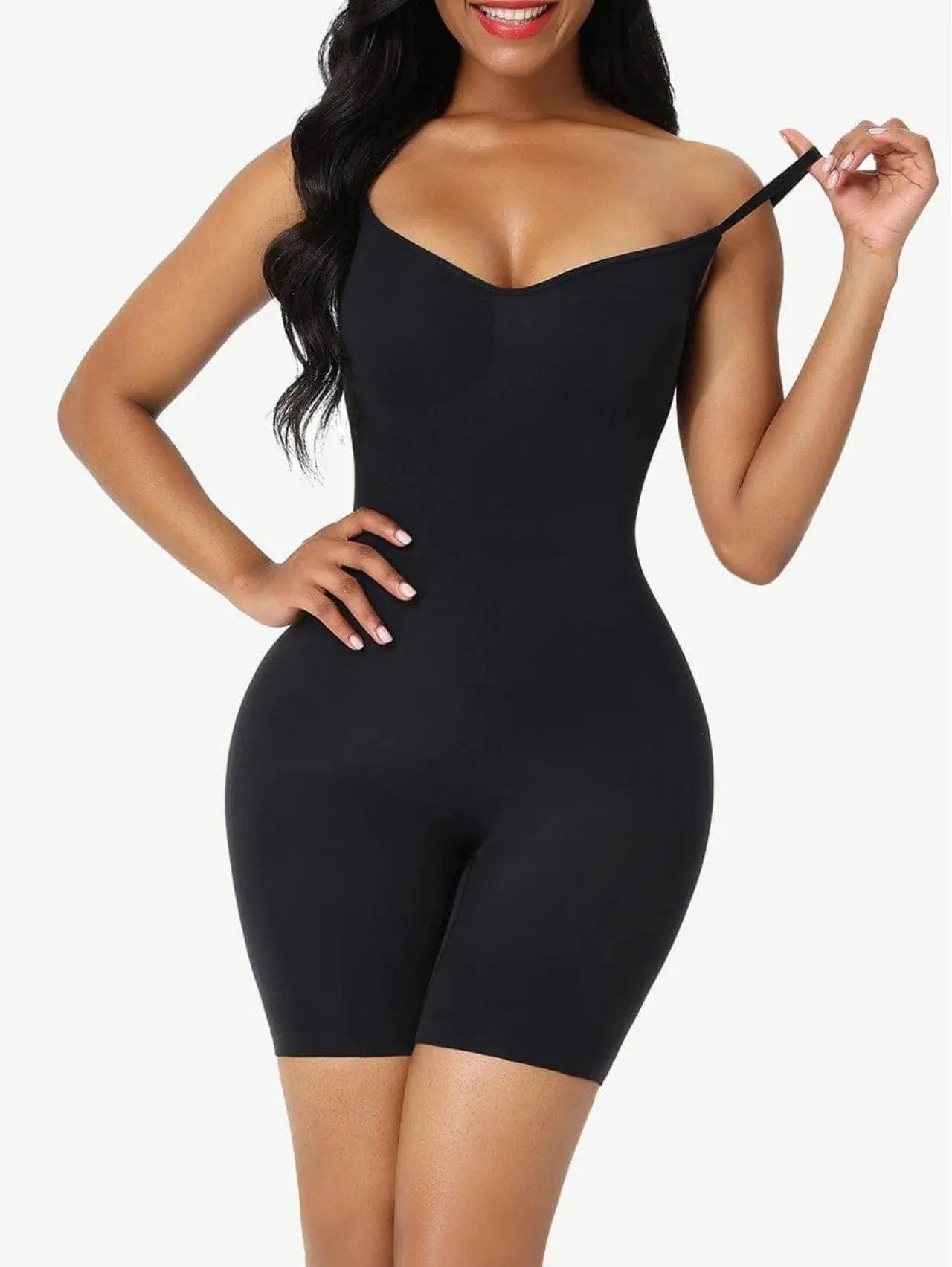 PowerSculpt™ Seamless Tummy Control Mid Thigh Shapewear Bodysuit luxxshapers