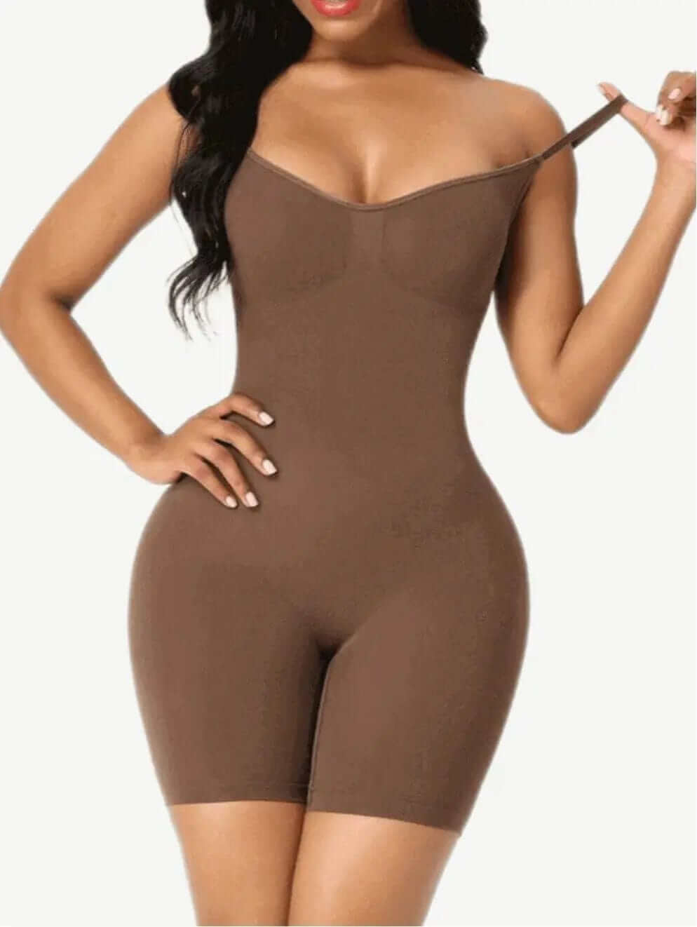 PowerSculpt™ Seamless Tummy Control Mid Thigh Shapewear Bodysuit luxxshapers
