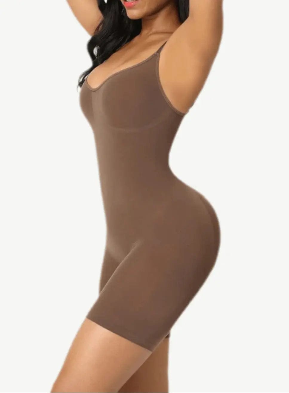 PowerSculpt™ Seamless Tummy Control Mid Thigh Shapewear Bodysuit luxxshapers
