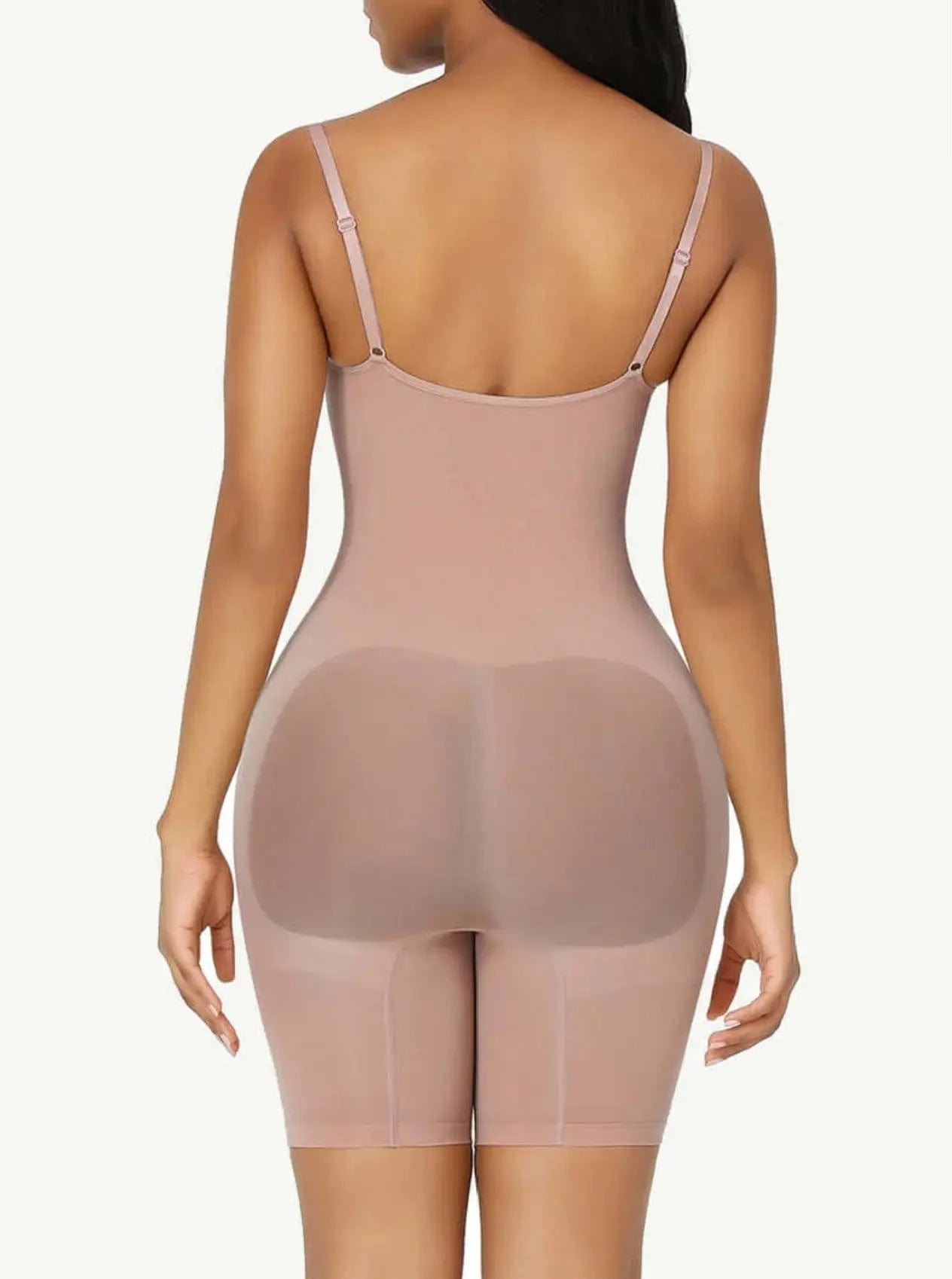 PowerSculpt™ Seamless Tummy Control Mid Thigh Shapewear Bodysuit luxxshapers