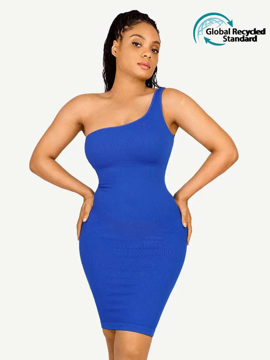 Powersculpt® 🌿Seamless Eco-friendly One-shoulder Shaper Dress luxxshapers