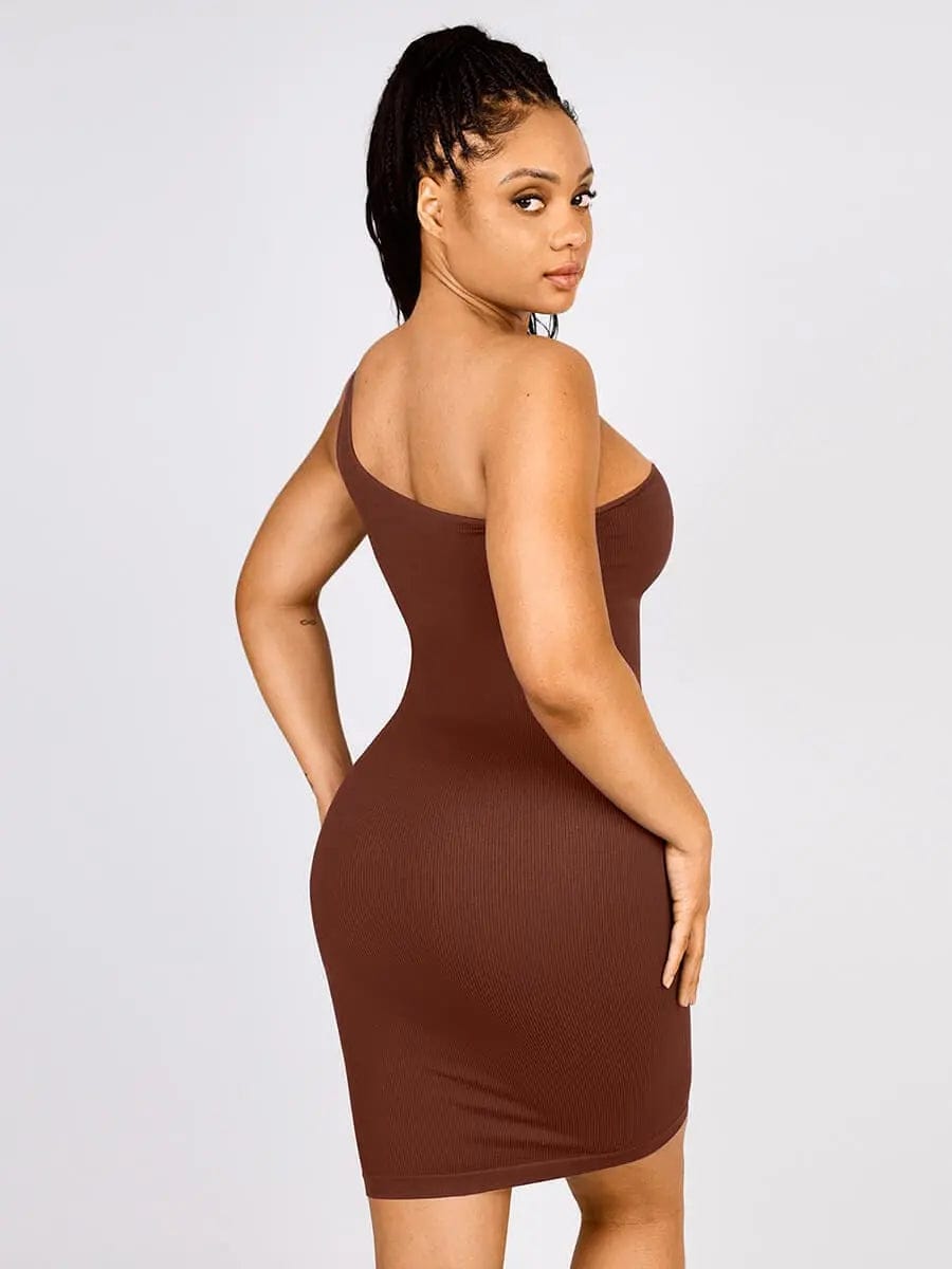 Powersculpt® 🌿Seamless Eco-friendly One-shoulder Shaper Dress luxxshapers