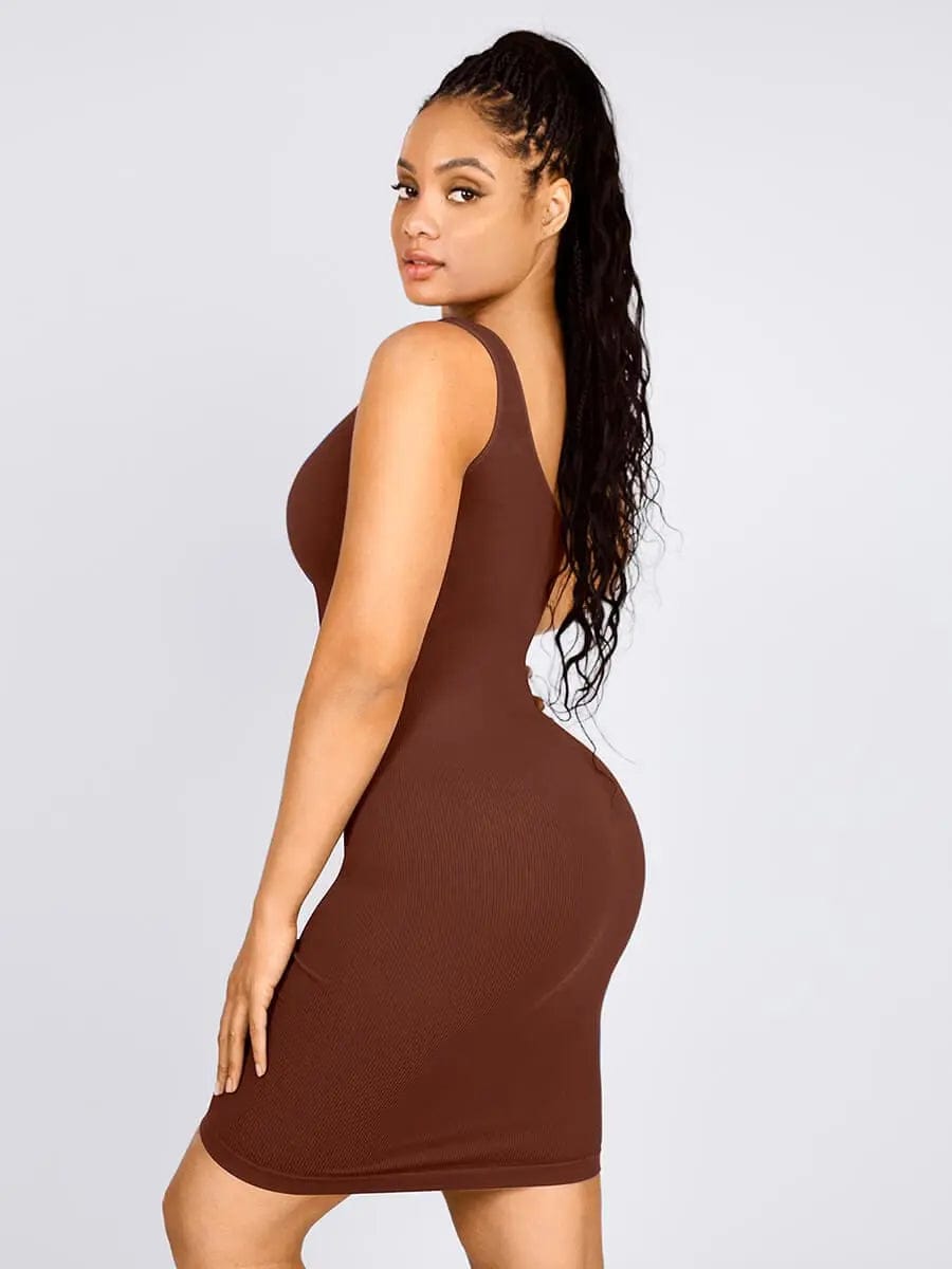 Powersculpt® 🌿Seamless Eco-friendly One-shoulder Shaper Dress luxxshapers