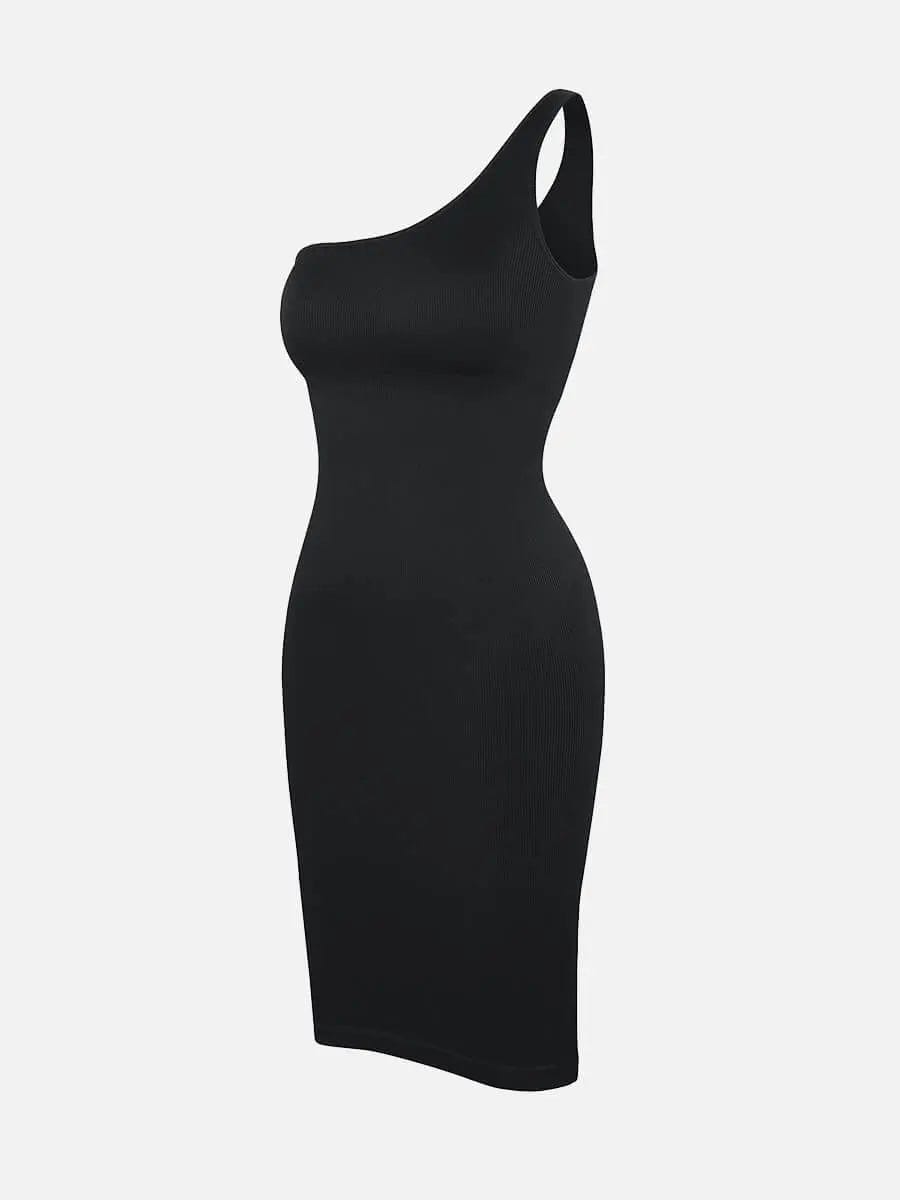 Powersculpt® 🌿Seamless Eco-friendly One-shoulder Shaper Dress luxxshapers