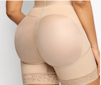 Shapewear shorts with padded rear, screenshot from 2023.