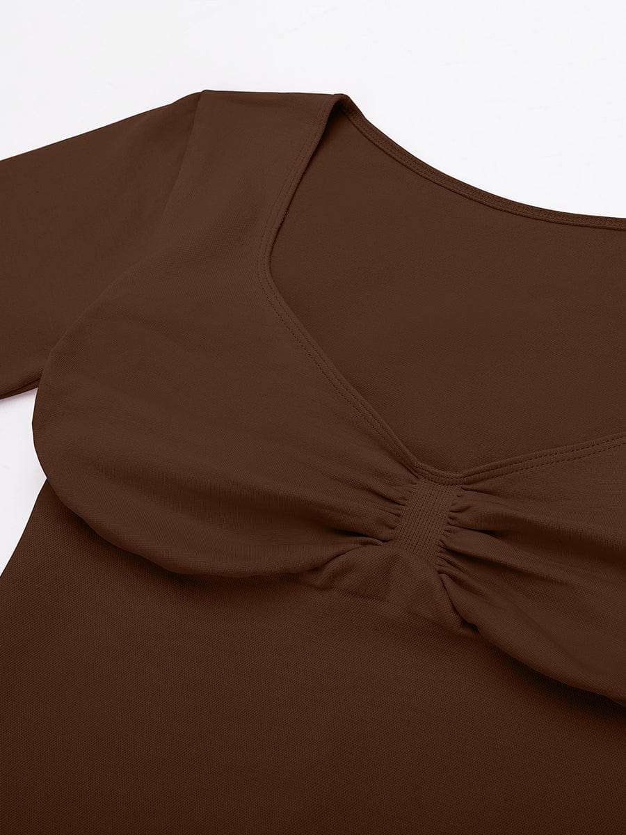 Seamless Diamond Neck Shaping Top | Bust Support & Tummy Control – Luxx Shapers