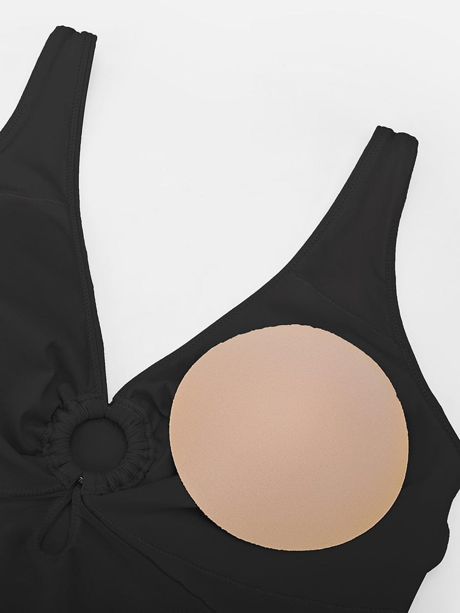 Waist Shaping Ruched One Piece Swimsuit - Eco Mesh Lining & Pads