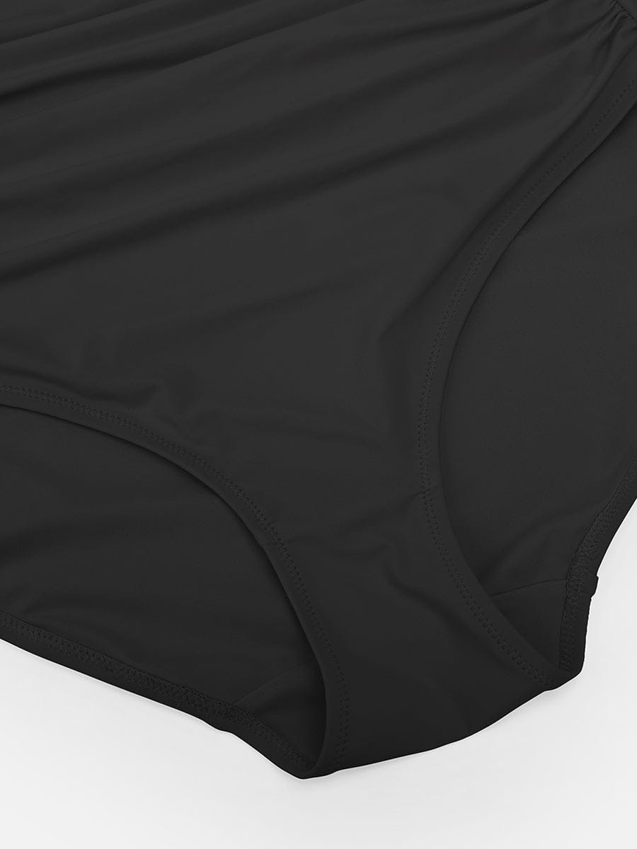 Waist Shaping Ruched One Piece Swimsuit - Eco Mesh Lining & Pads