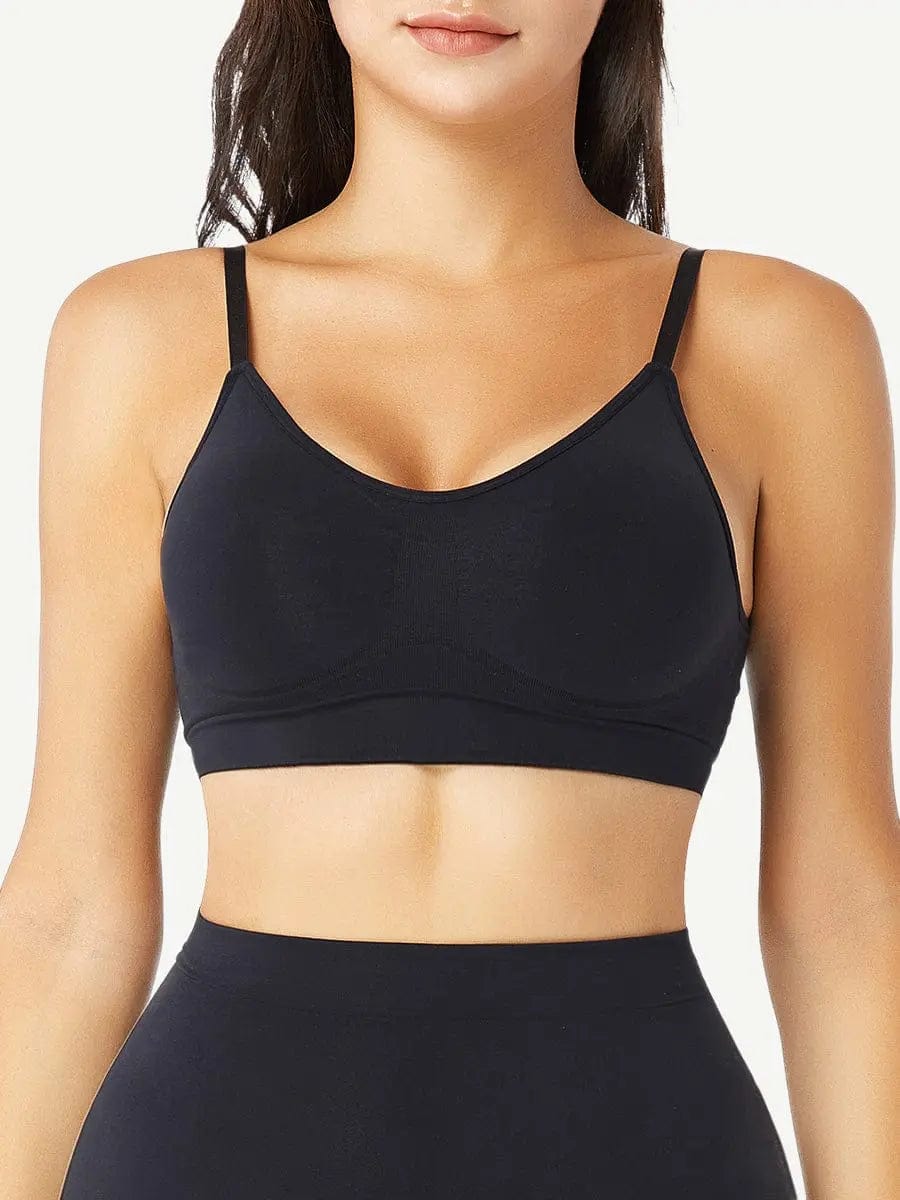 powersculpt® Padded Push Up Shaper Bra with Adjustable Straps & shorts set luxxshapers