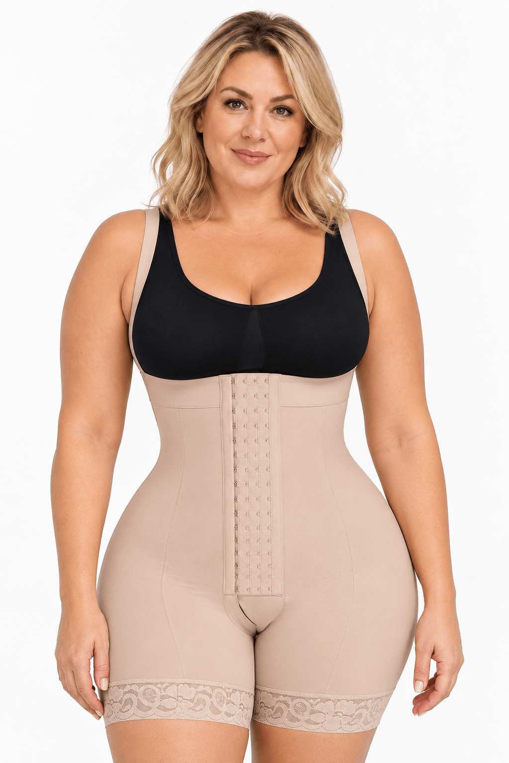 Luxxsculpt® Tummy Control Butt Lifter Body Shaper Faja with front hooks