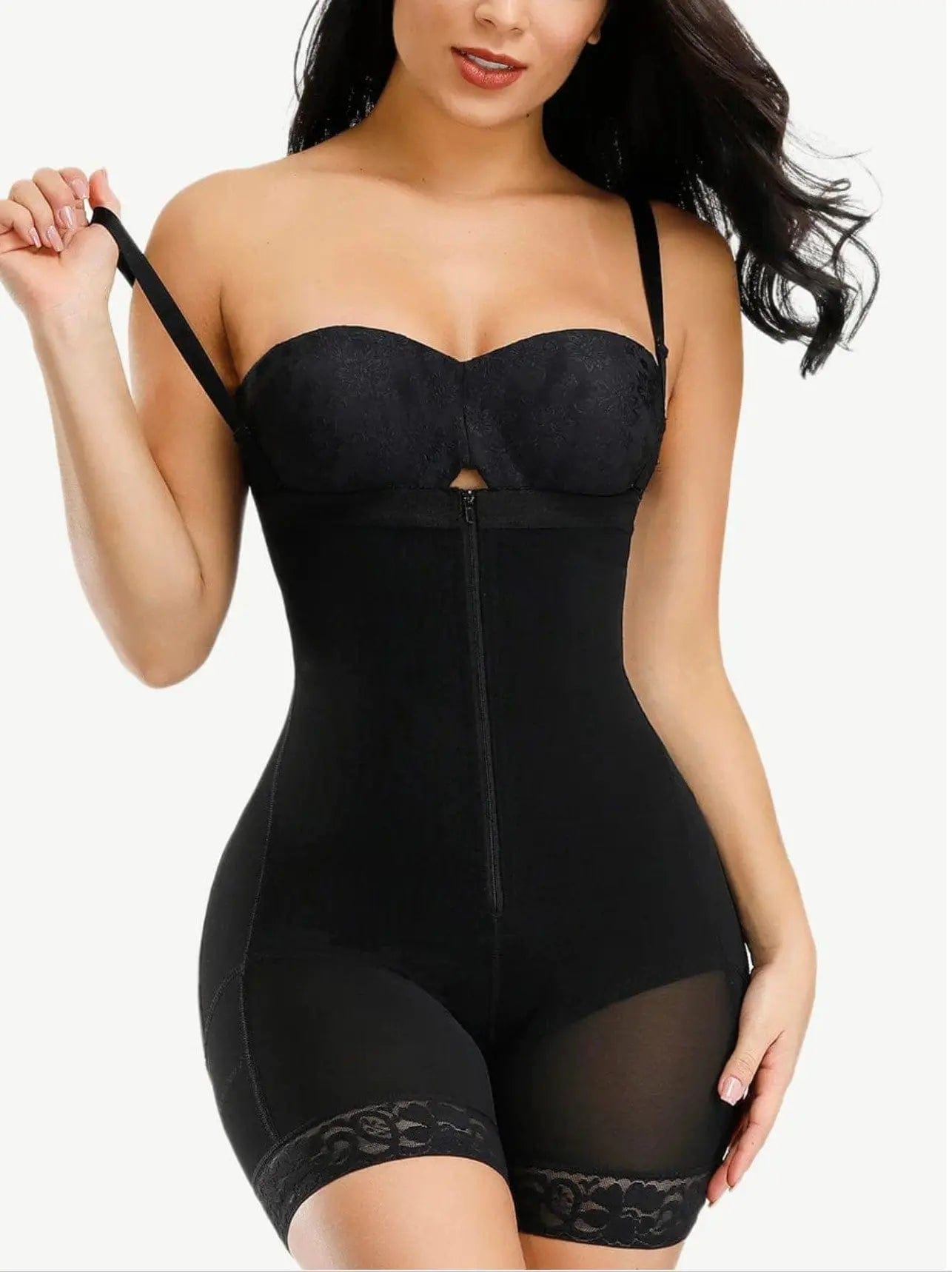 Body moldeador de compresión de abdomen firme LuxxSlim® con levantador de glúteos