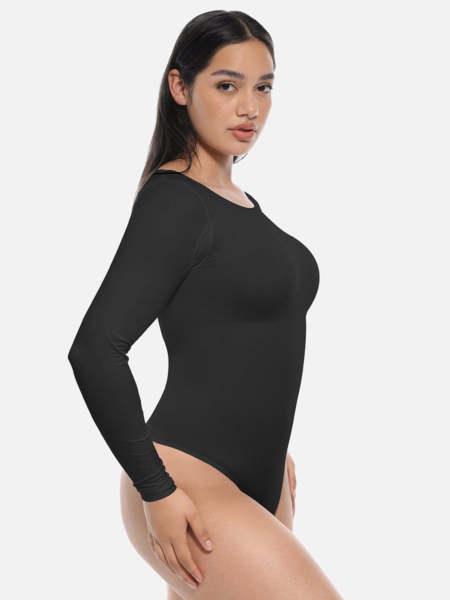 Long Sleeve Seamless Corset Shapewear Bodysuit - Slim Silhouette