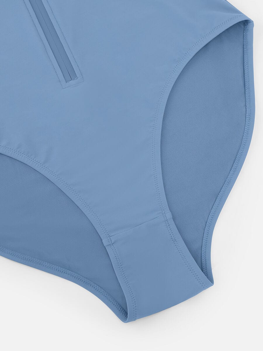 Waist Shaping Tummy Control One Piece Swimsuit with Panty Lining