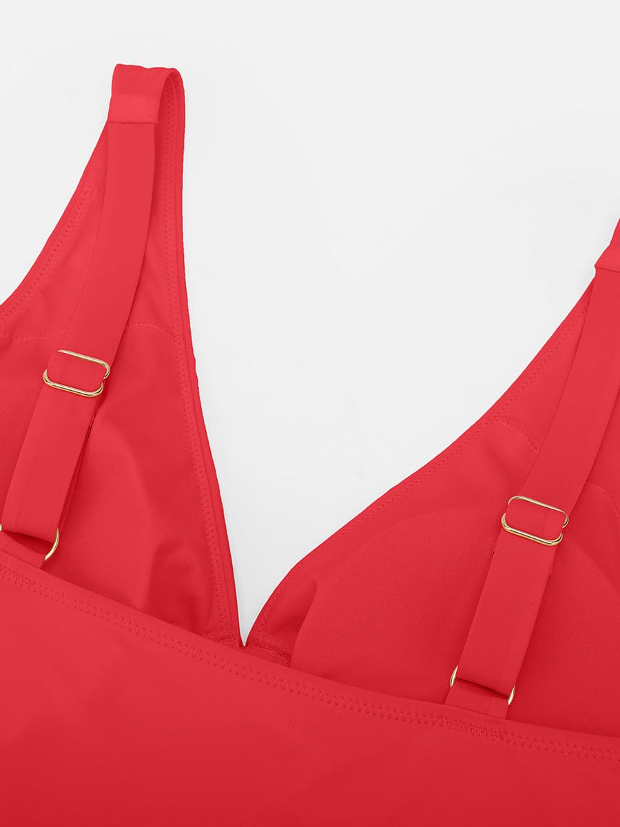 Waist Shaping Ruched One Piece Swimsuit - Eco Mesh Lining & Pads
