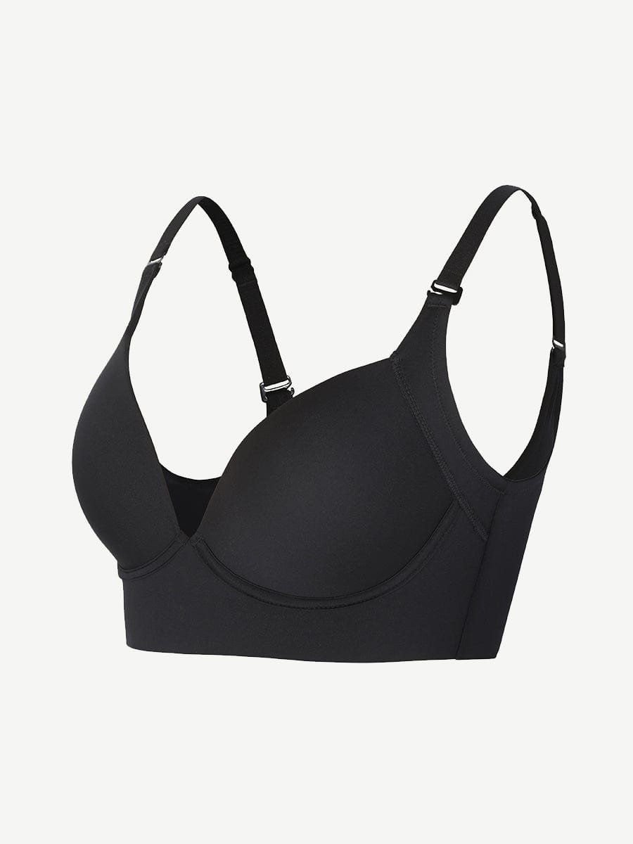 PowerSculpt® Adjustable Deep Cut Wireless Push Up Shaper Bra